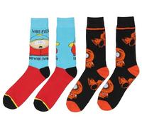 Bioworld South Park Crew Chaussettes mi-mollet South Park Eric Cartman et Kenny pour homme et femme 2 paires, Multicolore, 8