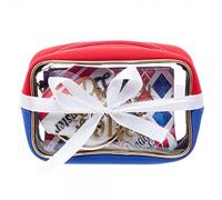 Bioworld Squad Harley Quinn Jrs Coffret cadeau avec étui de maquillage, portefeuille zippé et porte-monnaie