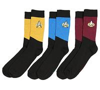 Bioworld Star Trek La nouvelle génération de chaussettes de l'équipe adultes uniforme (3 Pack)