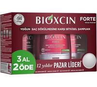 BIOXCIN FORTE Lot de 3 shampoings 300 ml pour lutter contre la chute intense des cheveux - Efficace et rapide - Avec Bio Complex B11