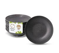 BIOZOYG 15 pièces Assiettes Réutilisables Durables | Ø 21,5 cm Assiette Creuse | Vaisselle de Camping | Vaisselle de Fête | Assiette à Soupe | Lavable au Lave-vaisselle | Micro-ondable