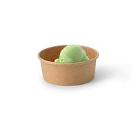 BIOZOYG 50x gobelet à glace en carton 100 ml marron - bol jetable sans plastique et recyclable - ramequin dessert bol a emporter