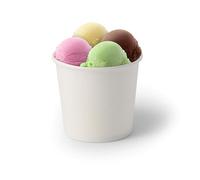 BIOZOYG 50x gobelet à glace en carton 250 ml blanc - bol jetable sans plastique et recyclable - ramequin dessert bol a emporter