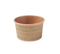 BIOZOYG Coupe en papier 50 pièces I Gobelets en carton kraft brun I Coupes à emporter compostables I Coupes écrus avec barrière interne à base d'eauI Coupelle en papier biodégradables 125 ml