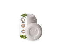 BIOZOYG Couvercle en papier avec bec I Couvercle pour café ŕ emporter Ř 80 mm blanc I Pour gobelets ŕ café en papier I Biodégradable et compostable I Couvercle avec ouverture I 50 pičces