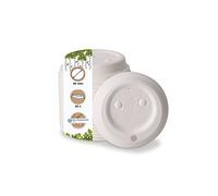 BIOZOYG Couvercle en papier avec bec I Couvercle pour café ŕ emporter Ř 90 mm blanc I Pour gobelets ŕ café en papier I Biodégradable et compostable I Couvercle avec ouverture I 50 pičces