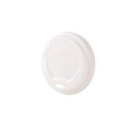 BIOZOYG couvercles gobelet café ŕ emporter Ř 80mm I 1000 couvercles pour gobelet en papier en CPLA bioplastique 100% biodégradables, compostables I Trou paille couvercle gobelet plat blanc