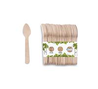 BIOZOYG cuillère jetable de vaisselle à usage unique I 1000 x cuillère à soupe de madera cuillère en bois couverts jetables I biodégradable et compostable 11cm
