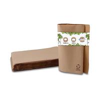 BIOZOYG Ensemble de Table en Papier recyclé I Set de Table carré 2000 pièces Non blanchies I Tapis de Table à Manger jetable pour la Vaisselle, Couverts en Papier 31x43 cm Marron