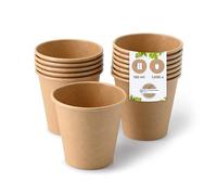 BIOZOYG Gobelet en carton 50 pièces 150 ml / 6 oz, 80 mm - Gobelets jetables pour café - Gobelets en carton pour boissons chaudes - Alternative aux gobelets en polystyrène, gobelets en papier