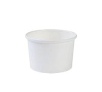 BIOZOYG gobelet jetable papier à emporter blanc I gobelet compostable barrière à base d'eau soupe jetable à emporter gobelet à glace papier I 500 gobelets solides en carton 200ml rond