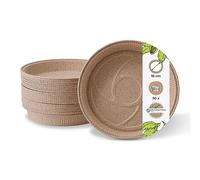 BIOZOYG Lot de 50 moules ronds en papier de cacao 18 cm ? Hauteur 2,5 cm I Moule à gâteau au fromage I Bols résistants au four I Moules à quiche Petit I Moules à tartelettes I Moules plats en papier