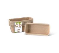 BIOZOYG Moules gâteaux feuille cacao rectangulaires 20x7x6cm I Résistants four I Forme caisson moule pain papier brun I Petits moules gâteaux originaux I Moules papier structure unique 750 unités