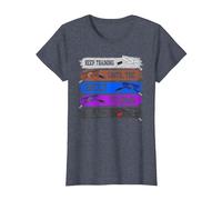 Bip d'entraînement jusqu'à ce Que la Ceinture devienne Noire, Judo T-Shirt, Femme, Bleu Chiné, L