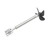BIPANO 1 ensemble d'arbre de moteur Dia 4/5/6/6.35/8mm, Kit d'axe avec hélice à 4 pales de 60mm, couplage Flexible, for bateau chalutier RC Moteur pour ensemble de propulsion de bateau(15x9cm 6.35mm s