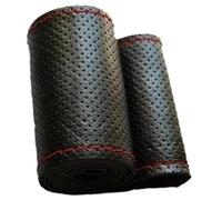 BIPANO Housse de Protection pour Volant Voiture, pour Camion et Bus en Cuir 42/45/47/50 cm enveloppe de Volant de Voiture(Black 50cm Hole Balck Red)