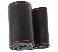 BIPANO Housse de Protection pour Volant Voiture, pour Camion et Bus en Cuir 42/45/47/50 cm enveloppe de Volant de Voiture(Black 50cm Balck Red)