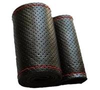 BIPANO Housse de Protection pour Volant Voiture, pour Camion et Bus en Cuir 42/45/47/50 cm enveloppe de Volant de Voiture(Black 45cm Hole Balck Red)