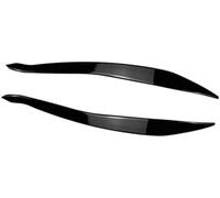 BIPANO Spoiler de Paupière 2 Pièces Abs Mal Sourcils Paupières, pour BMW F10 F11, pour Série 5 518D 520D 523I, pour 530I 530D, pour 550I M5 2009-2017 sourcils de phare avant de voiture(BLACK C)