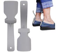 biped 2 paires de mini chausse-pieds à clipser - aide pratique pour enfiler les chaussures sans effort - flexible, protège chaussures et chaussettes - pour tous âges z2928(grey)