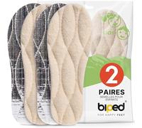 biped 2 paires de semelles d'hiver pour enfants - Semelles de chaussures en véritable laine d'agneau - Semelles thermiques chauffantes z2692(32-33)
