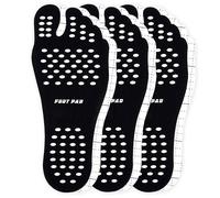 biped 3 paires BEACH TAPE semelles pieds nus - coussinets adhésifs antidérapants pour plage, piscine, yoga, activités extérieures - résistants à l’eau et à la chaleur z2931(black,M = 36-39)