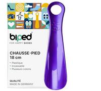 biped chausse-pied en plastique 18 cm - Mini cuillère à chaussure de voyage ergonomique - Pratique pour enfants et adultes - Petit accessoire idéal z2798(violet métallique)