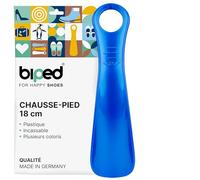 biped Chausse-pied en plastique - chausse-pied 18 cm - pour enfiler les chaussures - aide à l'enfilage - production allemande z2798(bleu métallique)