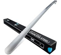 biped chausse-pied long en métal, acier inox brossé - aide-chaussure robuste dans coffret cadeau élégant - chausse-pied premium pour un usage quotidien z2932(70cm,silver)