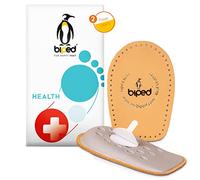 biped HEALTH 2 paires - talonnière en cuir au tannage végétal - rehausseur de talon pour toutes les chaussures - talonnette agréablement douce avec mousse de latex - autocollant z2040(44-46)