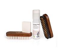 biped Kit d'entretien pour chaussures en daim - kit de nettoyage pour chaussures avec brosses pour l'entretien du cuir nubuck - et produits d'entretien pour raviver z2310