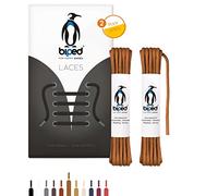 biped LACES 2 paires de lacets cirés ronds - en coton ø 3 mm - résistant à la déchirure - lacets premium pour chaussures en cuir et chaussures de travail z2915(#25 light brown,120 cm)
