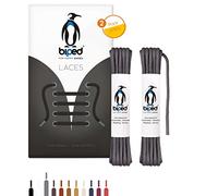 biped LACES 2 paires de lacets cirés ronds - en coton ø 3 mm - résistant à la déchirure - lacets premium pour chaussures en cuir et chaussures de travail z2915(#6 grey,60 cm)