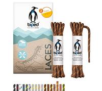biped LACES 2 paires de lacets de randonnée polyester rond ø 4 mm extra robuste - lacets pour chaussures de trekking et de travail z2917(#B19 mud/orange,150 cm)