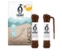biped LACES 2 paires de lacets de randonnée polyester rond ø 4 mm extra robuste - lacets pour chaussures de trekking et de travail z2917(#B21 light brown/black,90 cm)