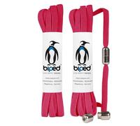 biped LACES 2 paires de lacets élastiques avec capsule métal twist-lock lacets caoutchouc sans attaches pour 2 paires de chaussures - plat 6 mm z2910(#13 pink)