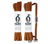 biped LACES 2 paires de lacets élastiques avec capsule métal twist-lock lacets caoutchouc sans attaches pour 2 paires de chaussures - plat 6 mm z2910(#25 light brown)