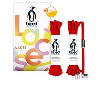 biped LACES 2 paires de lacets élastiques avec capsule métallique lacets en caoutchouc à fermeture par rotation sans attaches, chaussures de sport et de course - ovales 4,5 mm z2911(#3 red)