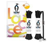 biped LACES 2 paires de lacets élastiques avec capsule métallique lacets en caoutchouc à fermeture par rotation sans attaches, chaussures de sport et de course - ovales 4,5 mm z2911(#2 black)