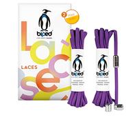 biped LACES 2 paires de lacets élastiques avec capsule métallique lacets en caoutchouc à fermeture par rotation sans attaches, chaussures de sport et de course - ovales 4,5 mm z2911(#9 purple)