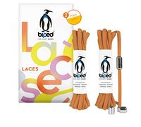 biped LACES 2 paires de lacets élastiques avec capsule métallique lacets en caoutchouc à fermeture par rotation sans attaches, chaussures de sport et de course - ovales 4,5 mm z2911(#25 light brown)