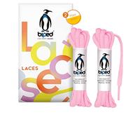 biped LACES 2 paires de lacets en polyester indéchirable pour chaussures femmes, hommes et enfants, baskets, chaussures de sport et de course ovale 6 mm z2912(#11 baby pink,130 cm)