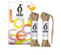 biped LACES 2 paires de lacets en polyester indéchirable pour chaussures femmes, hommes et enfants, baskets, chaussures de sport et de course ovale 6 mm z2912(#28 beige,110 cm)