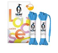biped LACES 2 paires de lacets en polyester indéchirable pour chaussures femmes, hommes et enfants, baskets, chaussures de sport et de course ovale 6 mm z2912(#16 blue,130 cm)