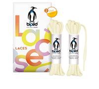 biped LACES 2 paires de lacets en polyester indéchirable pour chaussures femmes, hommes et enfants, baskets, chaussures de sport et de course ovale 6 mm z2912(#27 cream,90 cm)