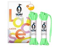 biped LACES 2 paires de lacets en polyester indéchirable pour chaussures femmes, hommes et enfants, baskets, chaussures de sport et de course ovale 6 mm z2912(#22 mint green,110 cm)