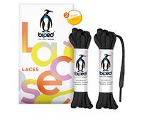 biped LACES 2 paires de lacets en polyester indéchirable pour chaussures femmes, hommes et enfants, baskets, chaussures de sport et de course ovale 6 mm z2912(#2 black,110 cm)