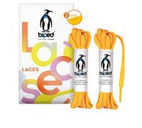 biped LACES 2 paires de lacets en polyester indéchirable pour chaussures femmes, hommes et enfants, baskets, chaussures de sport et de course ovale 6 mm z2912(#7 sunny yellow,120 cm)