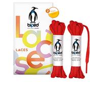 biped LACES 2 paires de lacets en polyester indéchirable pour chaussures femmes, hommes et enfants, baskets, chaussures de sport et de course ovale 6 mm z2912(#3 red,130 cm)