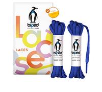 biped LACES 2 paires de lacets en polyester indéchirable pour chaussures femmes, hommes et enfants, baskets, chaussures de sport et de course ovale 6 mm z2912(#18 royal blue,110 cm)